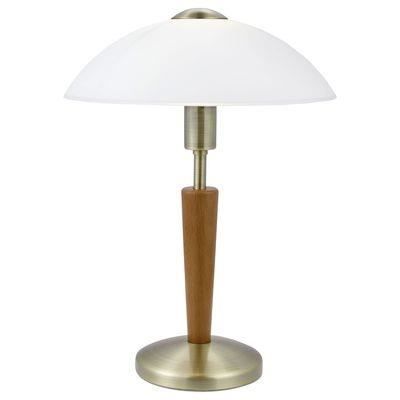 Lampe A Poser - Solo 1 - Marron - 1x60w - Acier et Bois - Intérieur