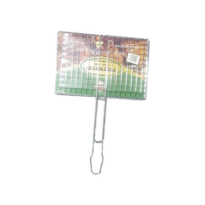 Grille barbecue double rectangle en métal 30 x 20cm