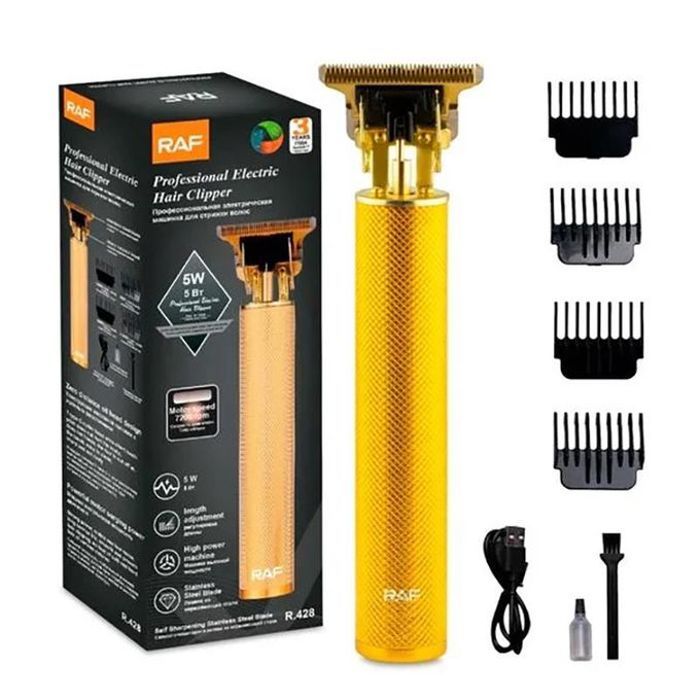 Tondeuse Électrique Professionnelle pour Hommes - Rasoir sans Fil Métal Doré