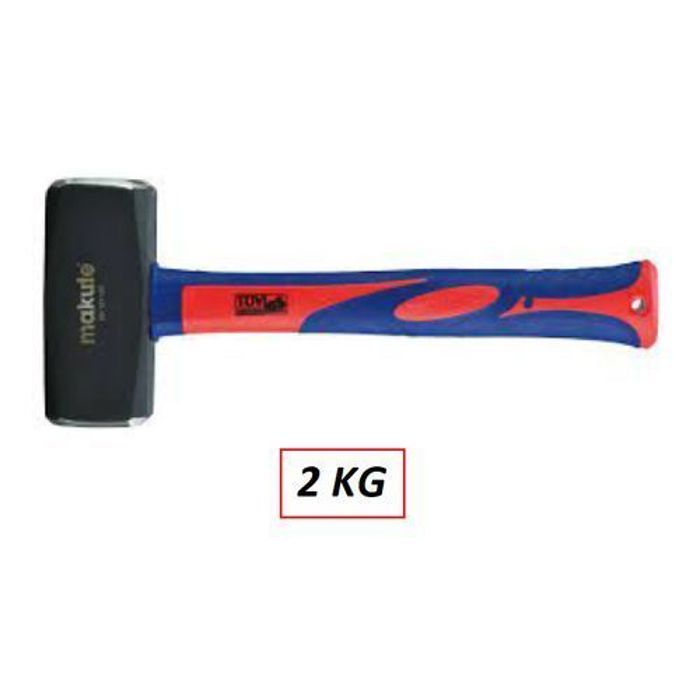 Offfre Makute pack de Marteau de machiniste 2 kg et 2 burins robustes de 12 300