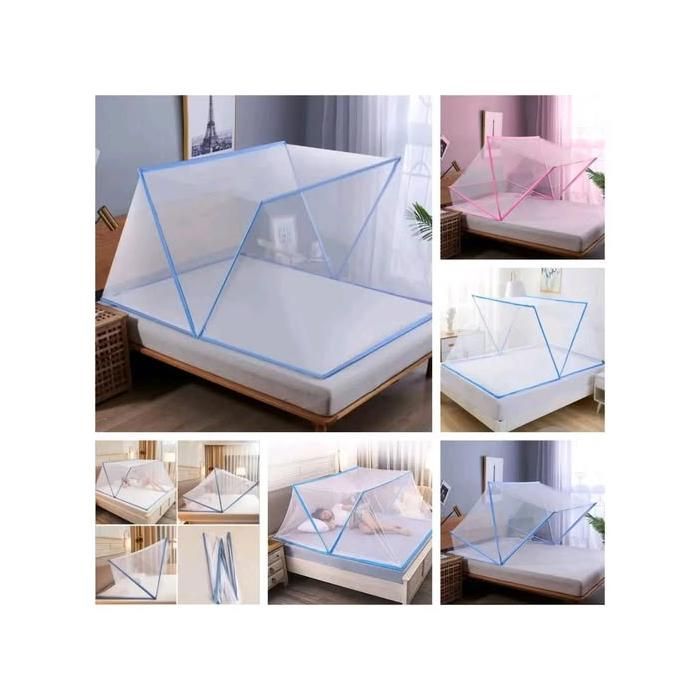 2 place moustiquaire pliante pliable lit baldaquin joj blayss(Couleur aléatoire)