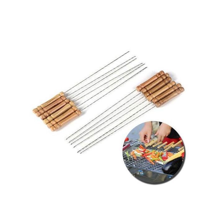 Imperial ensemble de brochettes pour barbecue avec manche en bois de 12 pièces