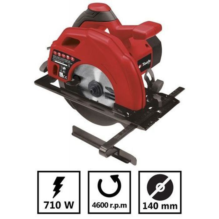 TOOLS Scie circulaire 710W, disque 140mm découpe 45°