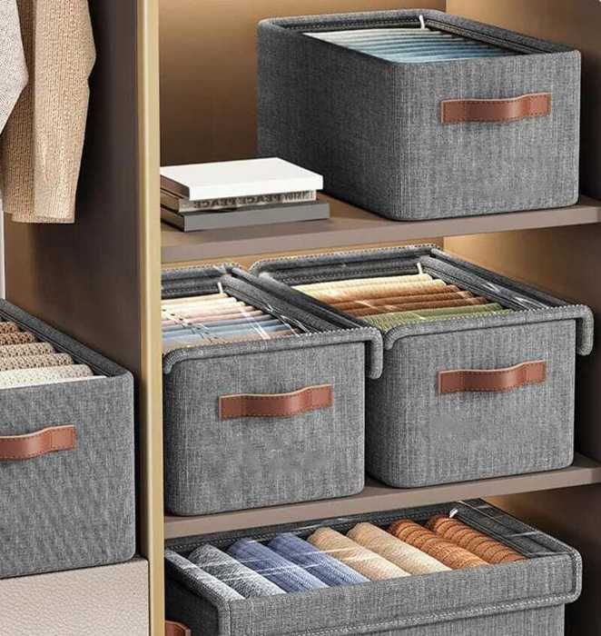 Boite de rangement pour vêtements et viser , tissu MellWardrobe Pliable, Armoire avec Cadre en Acier, 1 pcs