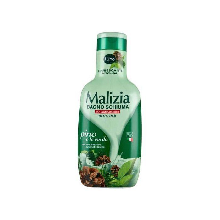 Malizia Gel douche Moussant au Thé Vert et Parfum de Pin, 1000ml
