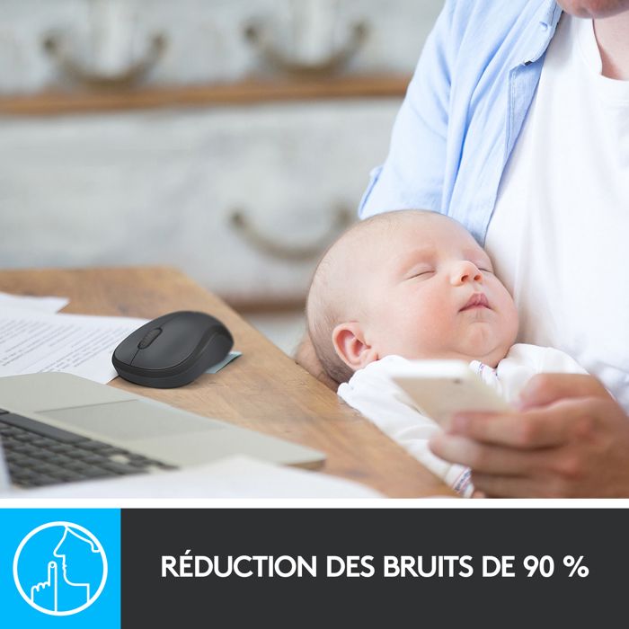 Souris sans fil Bluetooth - Logitech - M220 - Silencieuse - Optique - Blanc
