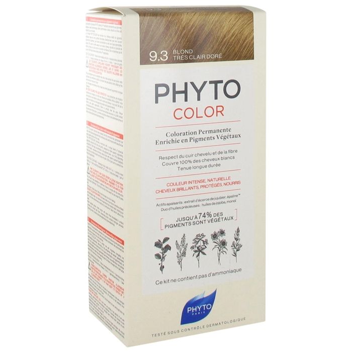 Couleur-Phyto Couleur Coloration Permanente - Pigments Végétaux (Coloration : 9.3 Blond Très Clair Doré)