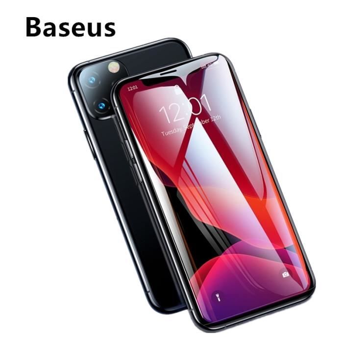 Baseus 2pcs Protecteur d'écran verre trempé Film de verre 0.23mm Ultra mince pour iPhone 11 6.1pouces 2019