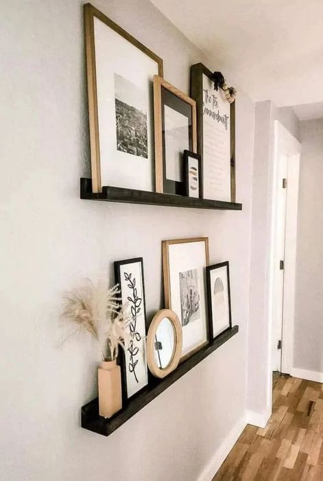 ETAGERE EN U NOIR 120X8.5X5.5 CM