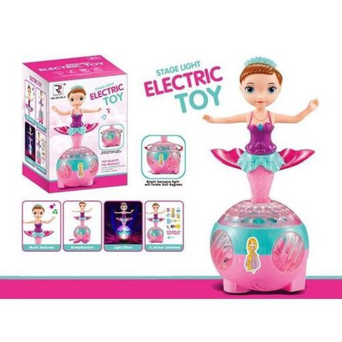 Poupée Électrique - Non spécifié - Modèle Princesse - Rose - 2 pièces - Lumière intégrée