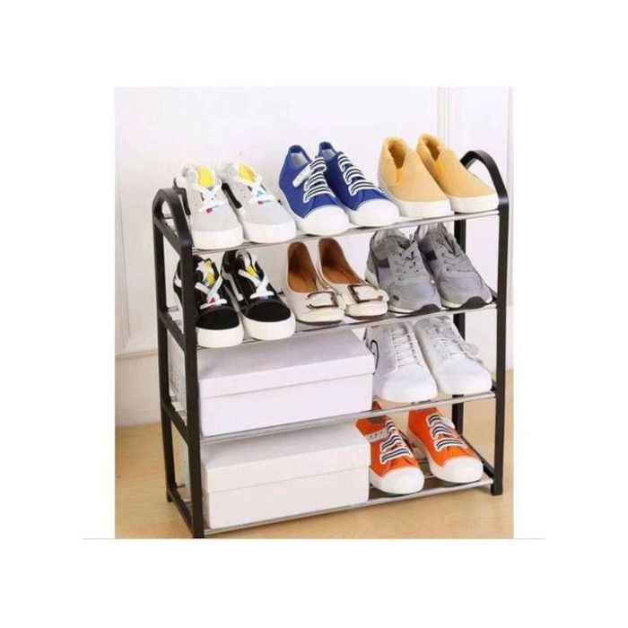 Rangement Chaussure - 4 Étages, Multi-Utilisation, Gain de Place, Design Pratique