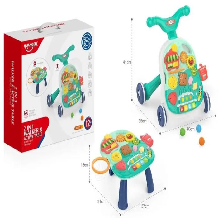 TROTTEUR ET TABLE ACTIVE 2 EN 1-HE0814