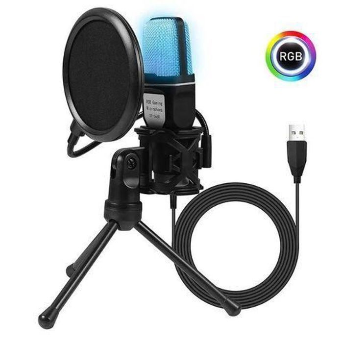 Microphone à condensateur RVB usb micro pour podcast, gaming SF666R