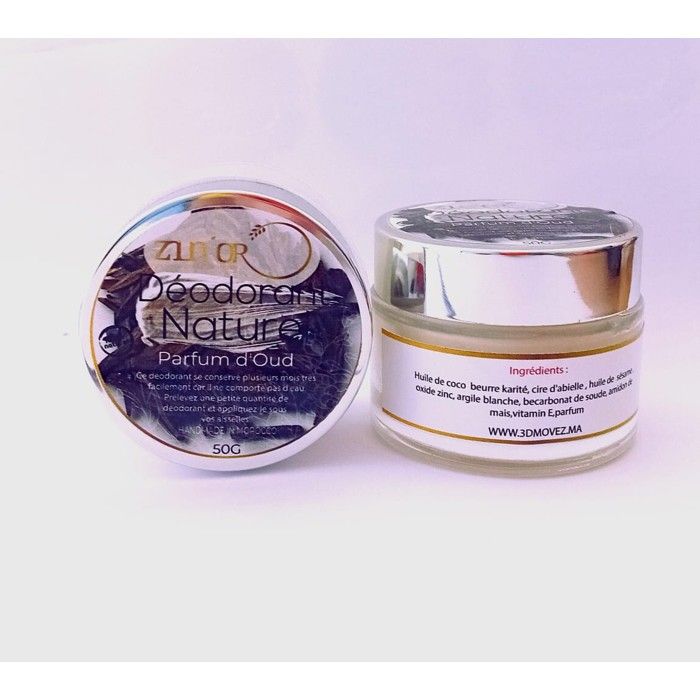 Déodorant naturel - Aura d’Oud - Oud - 50g - Sans aluminium - Protection efficace