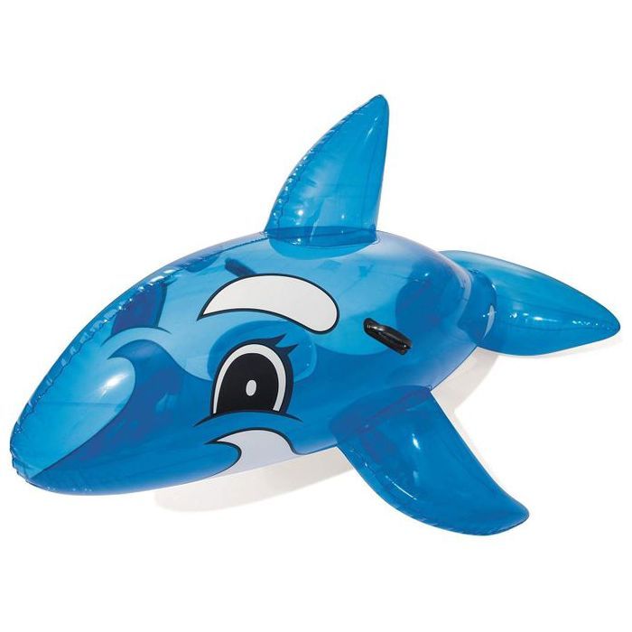 Bouée gonflable - Bestway - Dauphin - Bleu transparent - 157 x 94 cm - Avec poignées
