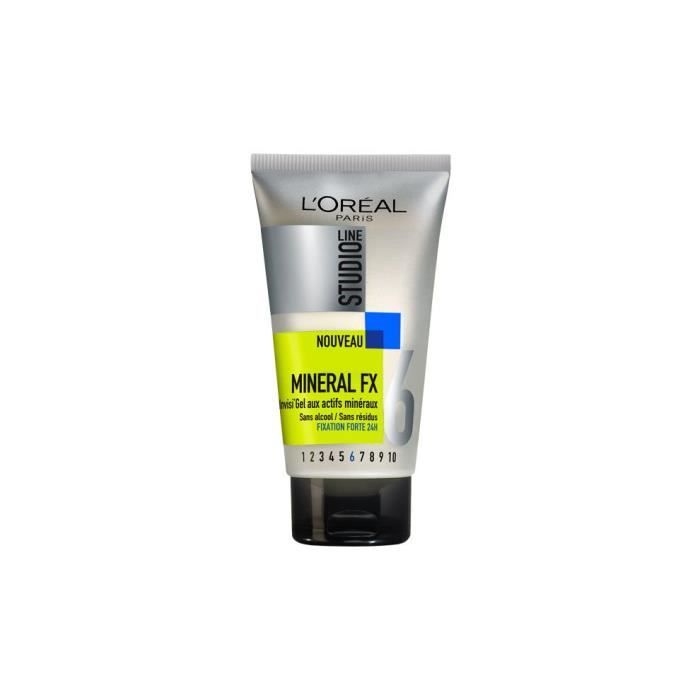 Gel Coiffant - Studio Line - Mineral FX - Très Fixant 24h - Texture Invisible - 150 ml