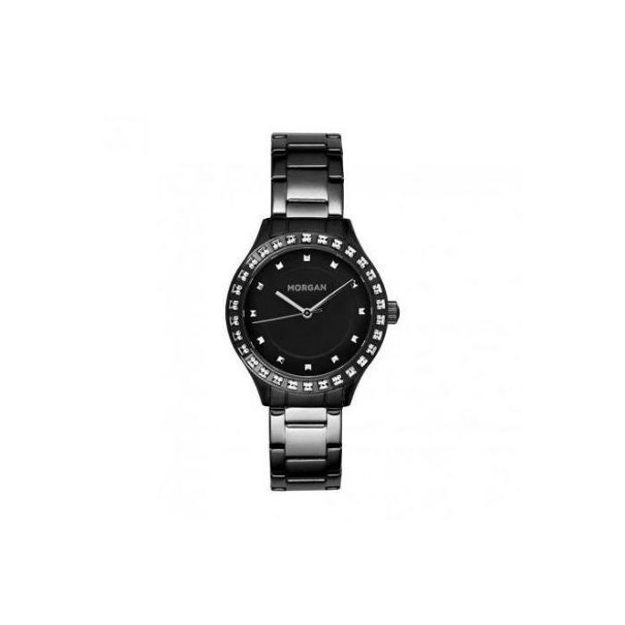 Montre Femme - MORGAN - MG001S/3AM - Cadran Noir - Bracelet Acier Noir - Étanchéité 3 ATM