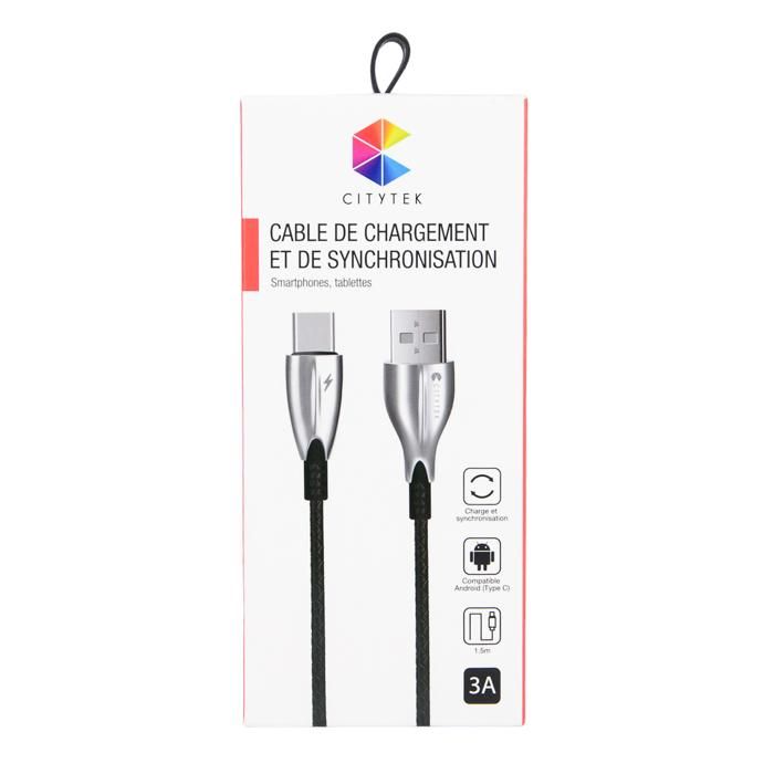 CABLE TYPE.C DATA 3A 1M NYLON MF109067 CITYTEK