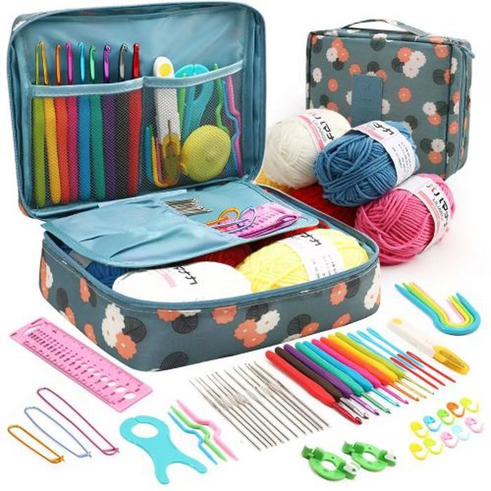 Crochet Kits Pour Débutants et Multi-couleur Kits de Rangement Pour Portable À La Main BRICOLAGE;
