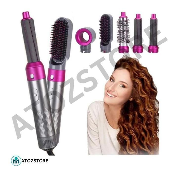 Brosse,5 en 1 Sèche-Cheveux Brosse à Air Chaud, Lisser et Coiffer Les Cheveux, hot air styler, Couleur aléatoir