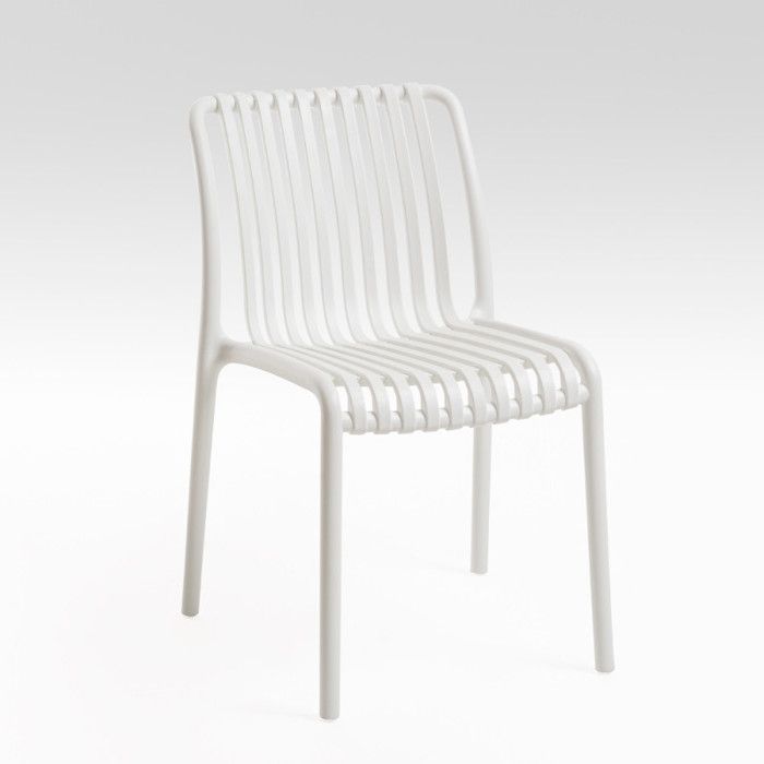 Chaise PP empilable Solara noir et blanc M38 HDO04