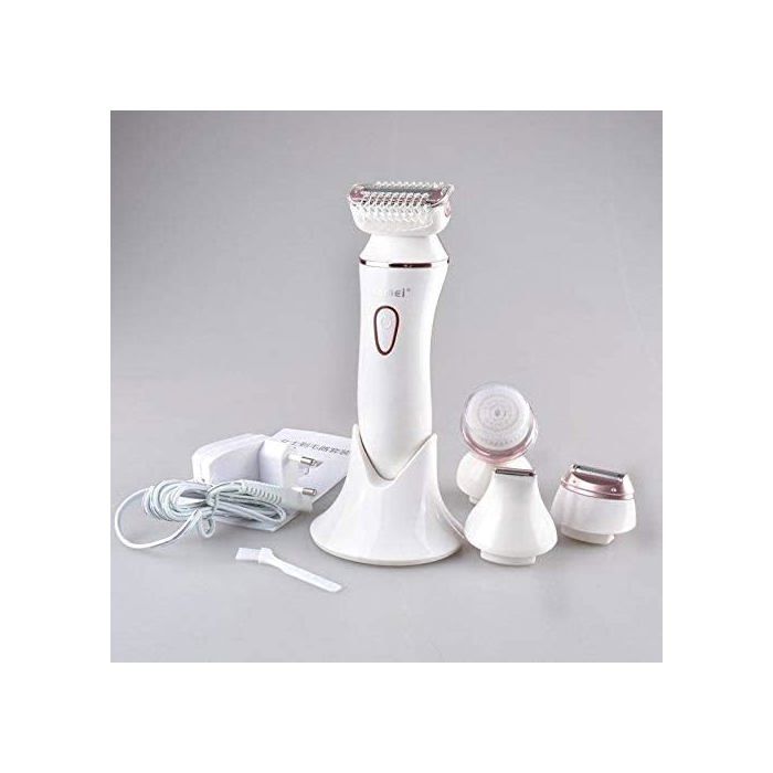 Rasoir Électrique 4-en-1 Rechargeable pour Femme - Épilateur Portable avec USB -Couleur Aléatoire