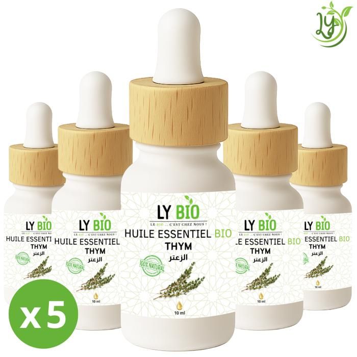 LYBIO PACK HUILE ESSENTIEL THYM 10ML LOT DE 5 bouteilles