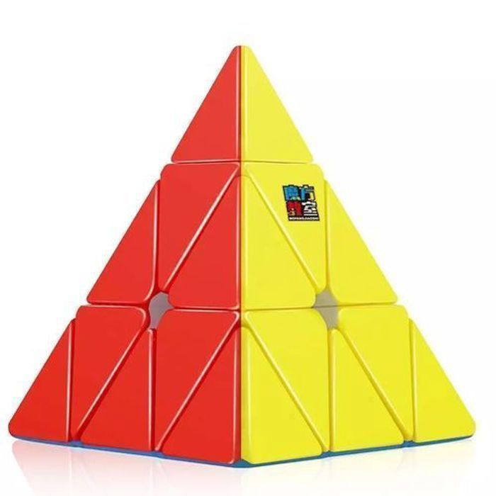 Cube Pyraminx - MOYU - MoFang JiaoShi - Stickerless - Jaune - Pour Enfants