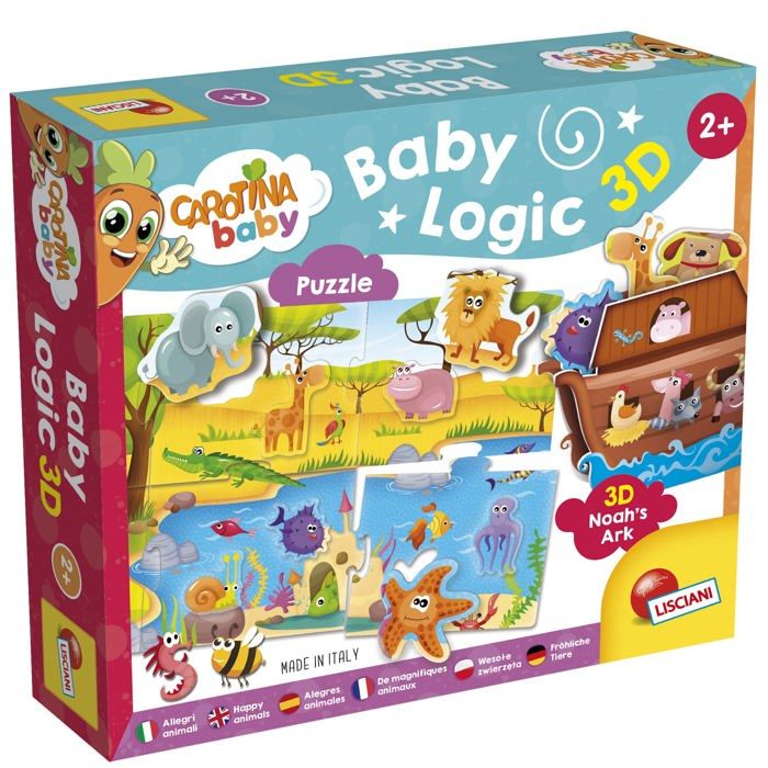 Puzzle Liscianigiochi - 92536 - Carotina Baby Logic 3D Animaux, , Non Applicable