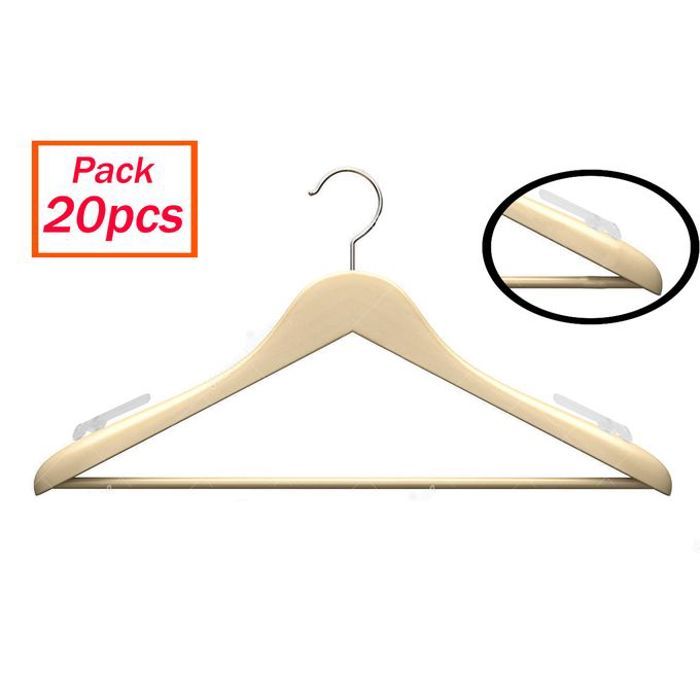 Lot de 20 cintres en bois