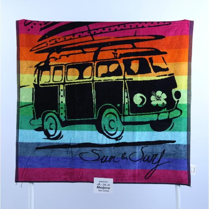 Drap de Plage - GENERIC - 86 x 165 cm - 450 g/m² - 100 % Coton - Multicolore