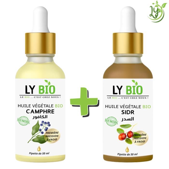 LYBIO PACK HUILE CAMPHREE 50ML - PIPETTE + HUILE SIDR 50ML - PIPETTE