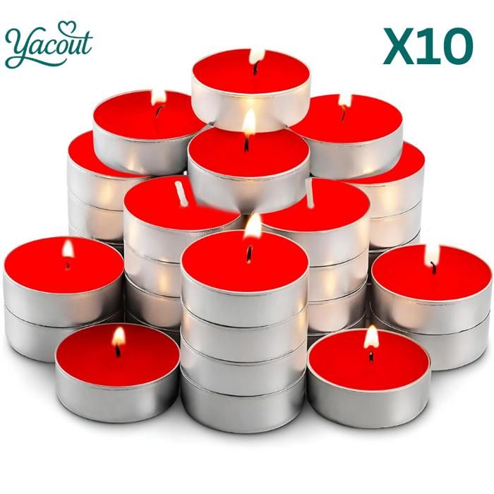 Bougies parfumées - Set de 10 - Multicolore - Qualité premium - Durée de combustion prolongée