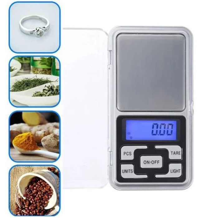 Balance numérique de poche - Haute Précision - 200g - Incréments de 0,01g - Acier inoxydable - Design compact