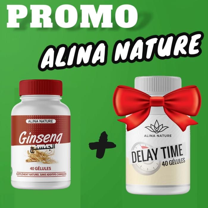 Pack Promotionnel Ginseng + D e l a y TIME controle la performance et prolonger les moments