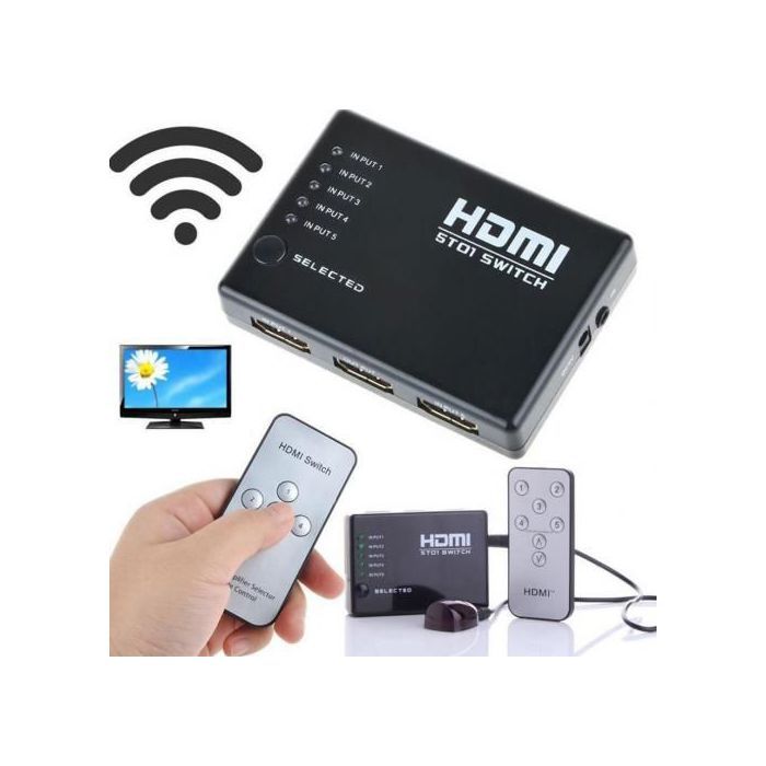 HDMI Switch Switcher 5 In put hd 1 Out put