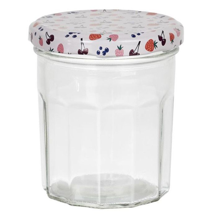 Pot à Confiture Imprimé "Couvercle" 30cl Transparent