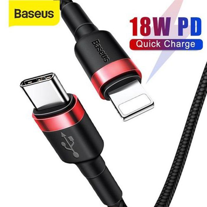 Baseus Câble Type C vers Lightning 18W PD pour iPhone 11/ 11 Pro/ 11 pro Max Charge rapide