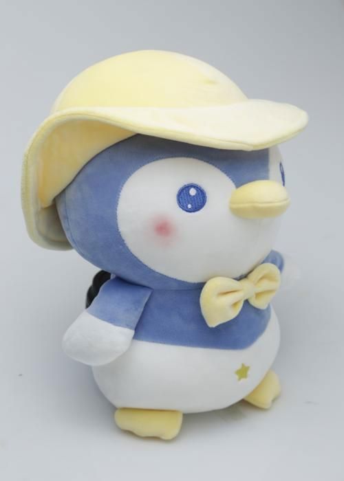 Peluche - Plush - Pingouin - 33 cm - Jaune et Bleu - Pour enfants à partir de 24 mois