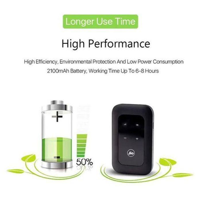 Jio Modem 4G+ LTE WiFi Hotspot 300 Mbps haut débit stable.