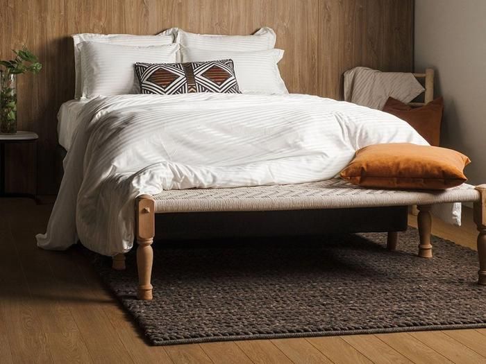 Couette - RICHBOND - Rayée Satinée - 350gr - 140cm/160cm - Blanche