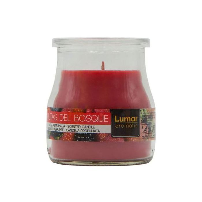 LUMAR AROMATIC Bougie d’ambiance parfumée, Arôme de Fruits Des Bois, pot de parfum 100g