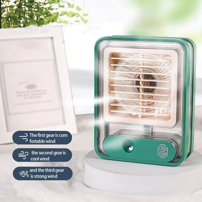 Humidification ventilateur de pulvérisation à ultrasons Transparent 3 vitesse avec lumières