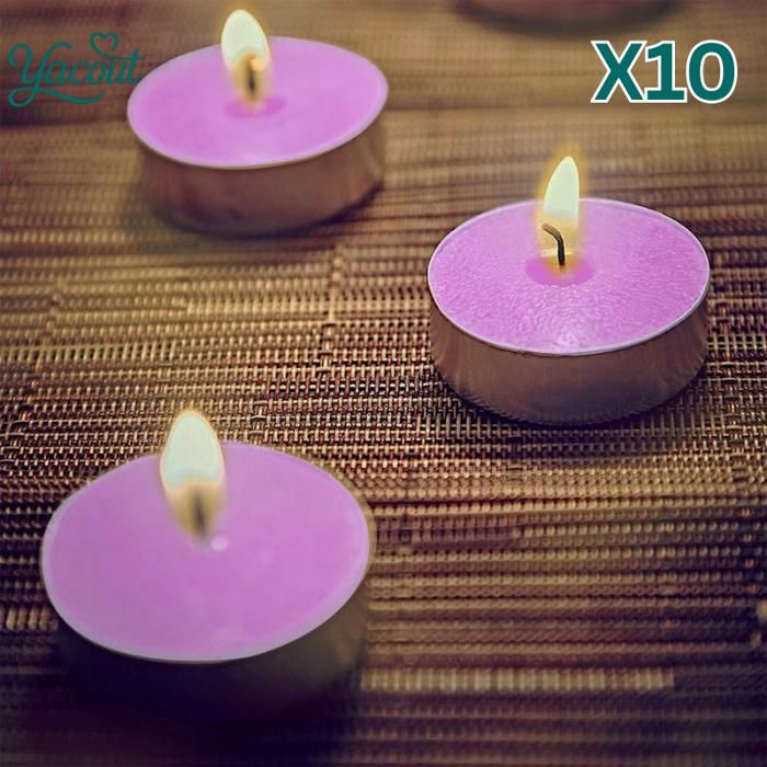 Bougies parfumées - Set de 10 - Multicolore - Ambiance relaxante - Décoration intérieure