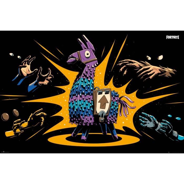 Affiche Maxi - GB EYE - Fortnite Loot Llama - 61x91.5cm - Papier 150gsm - Décoration murale