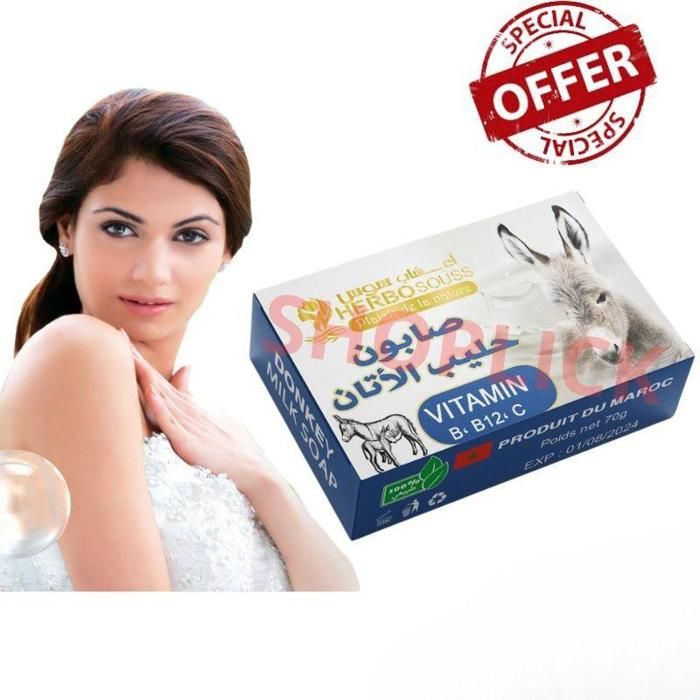 Savons au Lait d'Ânesse, Soin Doux et Apaisant pour le Visage 70g