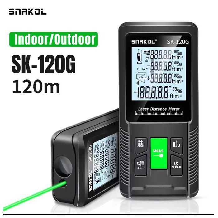 Télémètre laser - SNAKOL - 120m - IP54 - Précision 3mm - Sans fil
