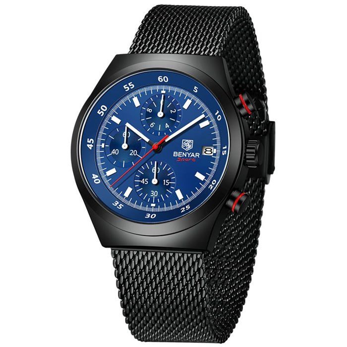 Benyar Montre De Luxe Originale 100% à Quartz Pour Homme Avec 2 Ans De Garantie