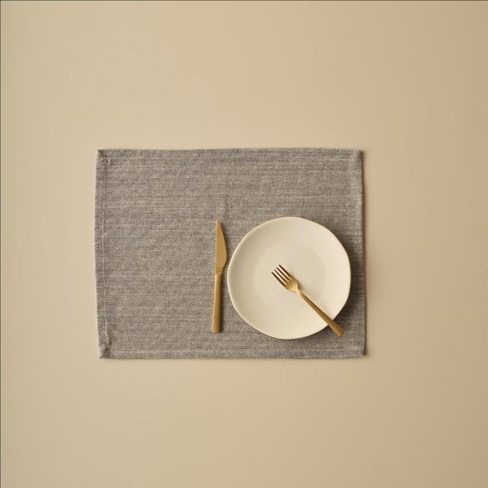 Set de table - Basic - Anthracite - 100% coton - 35x45 cm - Lavable en machine
