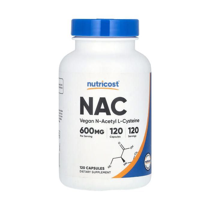 NAC, N-acétyl-L-cystéine vegan, 600 mg, 120 capsules